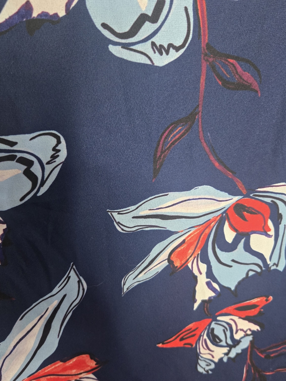 Fame & Partners Floral Wrap Maxi Dress Navy Romantic Party Cocktail Occasion - Picture 5 of 10